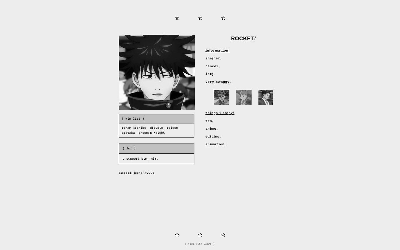Carrd profile picture for @rockett